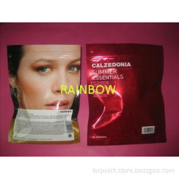CMYK, Pantone PET / AL / PE Cosmetic Packaging Bag For Wet